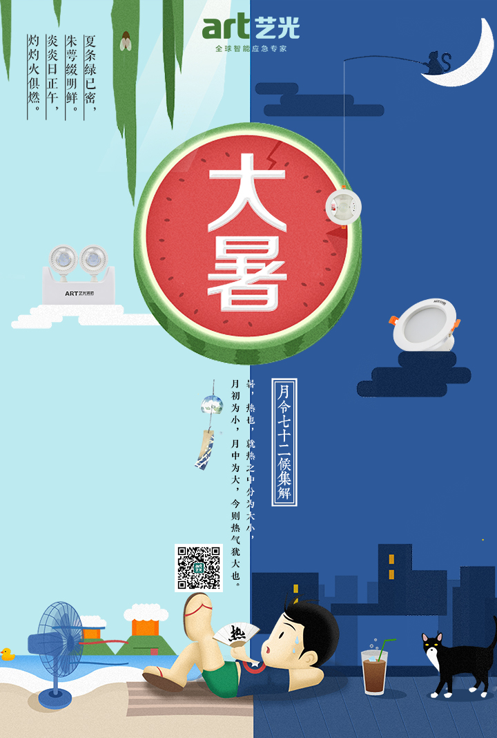 大暑，大暑，熱氣尤大也